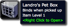 Landro's Pet Box Tooltip Landro's Pet Box