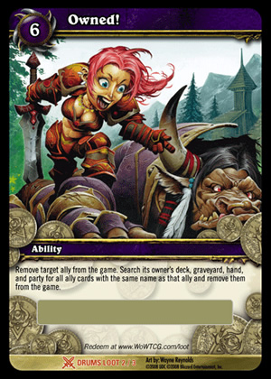 Owned! WoW TCG Loot Card