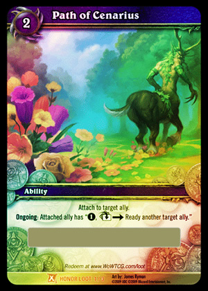 Path of Cenarius WoW TCG Loot Card
